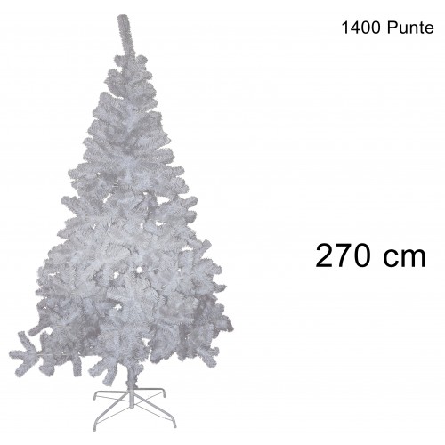Albero Di Natale Colorazione Bianco Di 270cm Con 1400 Punte Cod. 7617